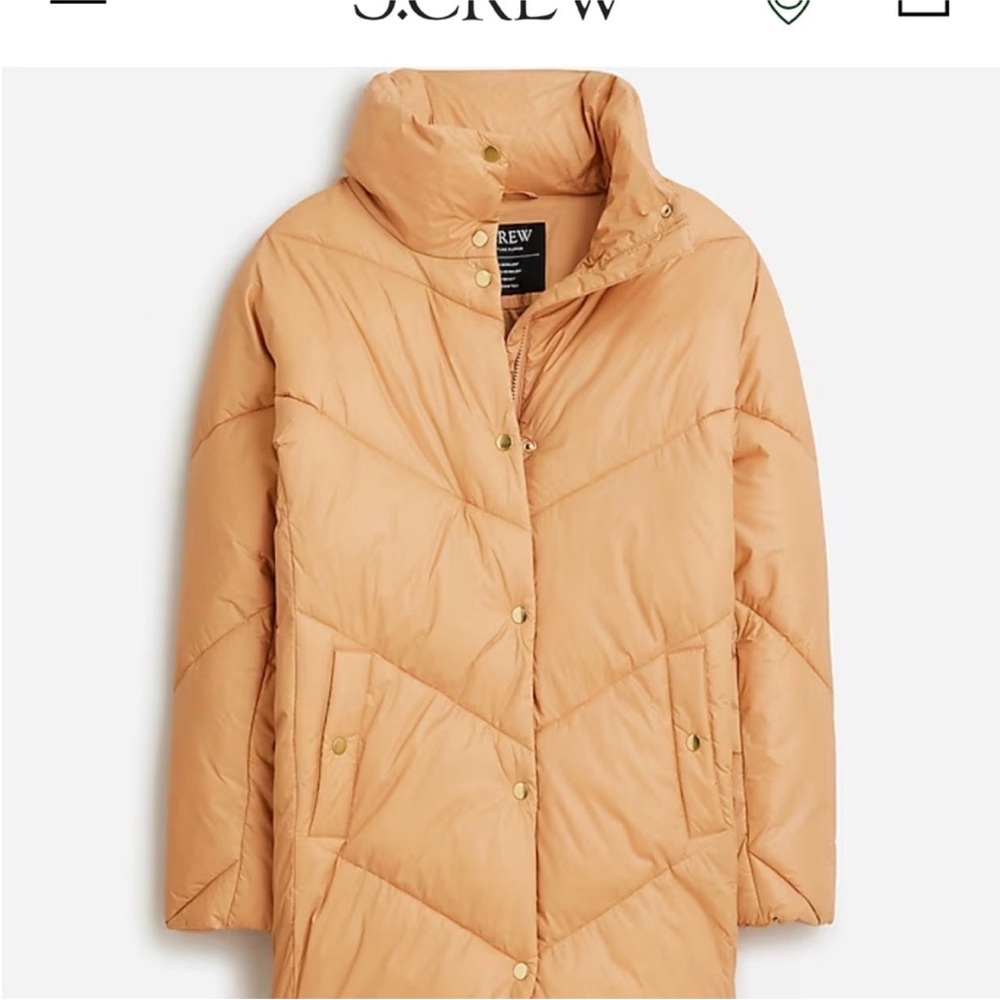J. Crew Women's Tan Puffer Coat